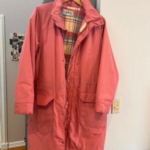 VTG L.L. Bean Women's Coral Trench Coat
